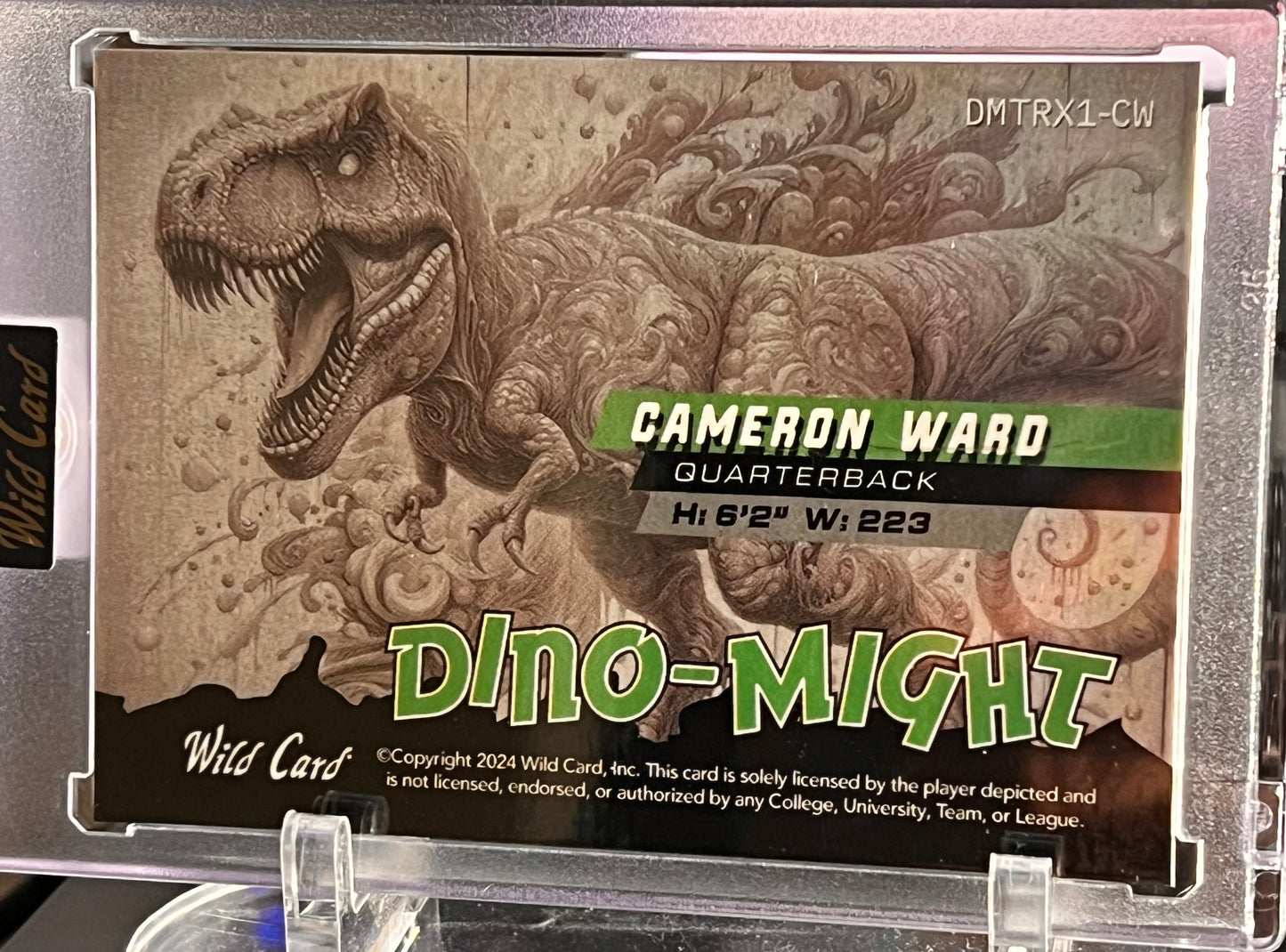 π¦ 2024 Wild Card Dino-Might β PreHistoric Cameron Ward | T-Rex Parallel | Serial #8/15