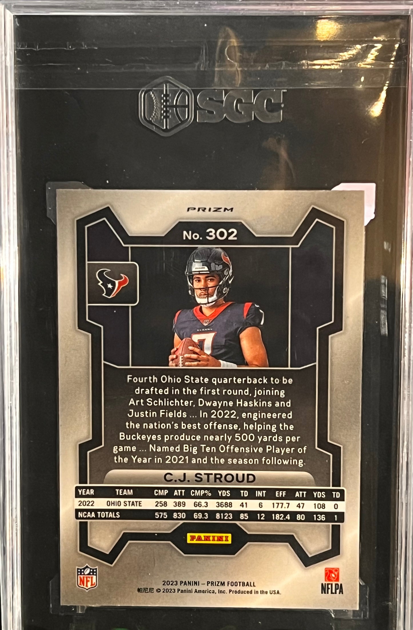 π 2023 Panini Prizm CJ Stroud β Variation Rookie #302 β SGC 10 GEM MINT π Variation | Texans QB1 | GEM MINT Slab