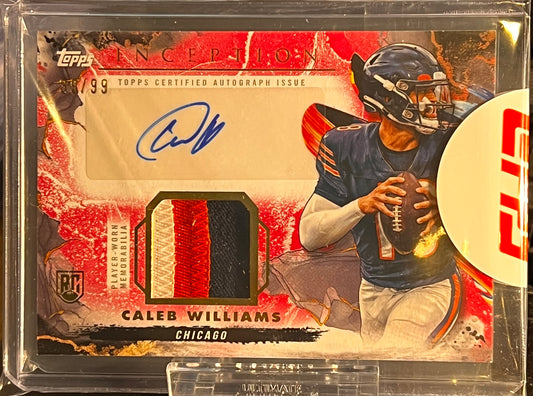🏈 2024 Topps Inception Provenance Patch Auto – Caleb Williams #PPA-CW /99 (Magenta)