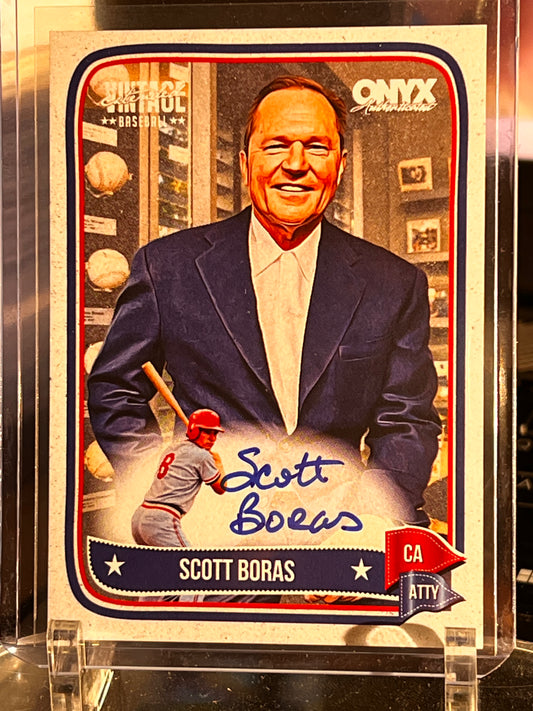 ⚾ 2024 Onyx Vintage – Scott Boras Autograph Card #VASCBO | Baseball Agent Auto | Rare Ink