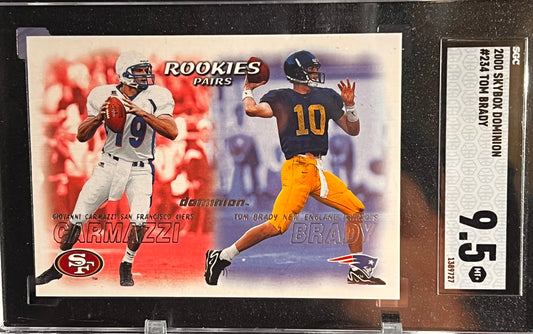🔥 2000 SkyBox Dominion #234 – Tom Brady Rookie – SGC 9.5 GEM 🔥 Ignore the other guy… it’s BRADY that matters. 🐐